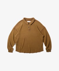 Waffle L/S Polo (Brown)
