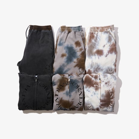 Dyed Full Zip Hooded Sweatshirt (Light Camo)