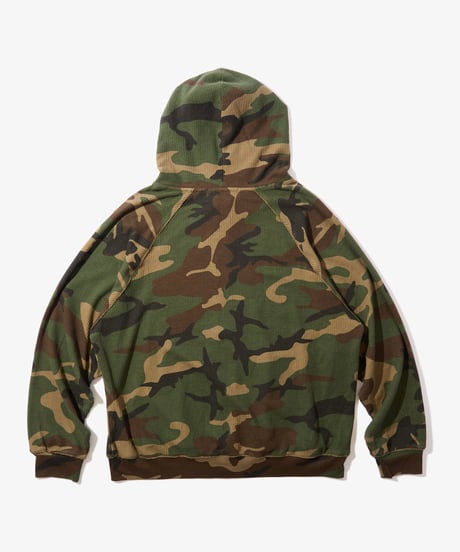 Dry Waffle Full Zip Hoodie (Woodland Camo)