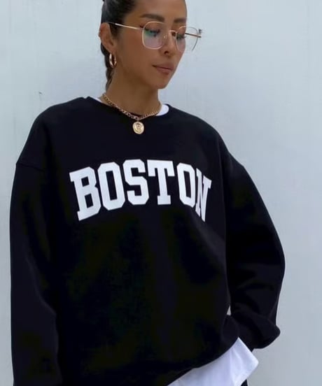 print sw「BOSTON」#3667511（裏起毛）