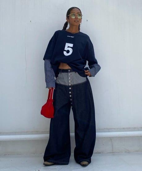 wide denim pt「design waist」#2635364