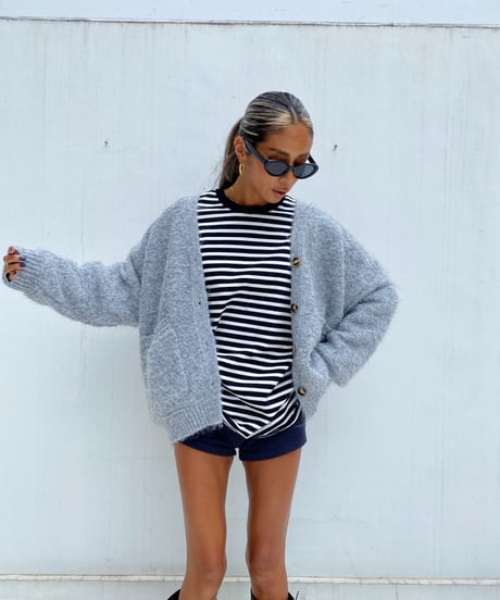 knit cardigan「mix yarn」#8179