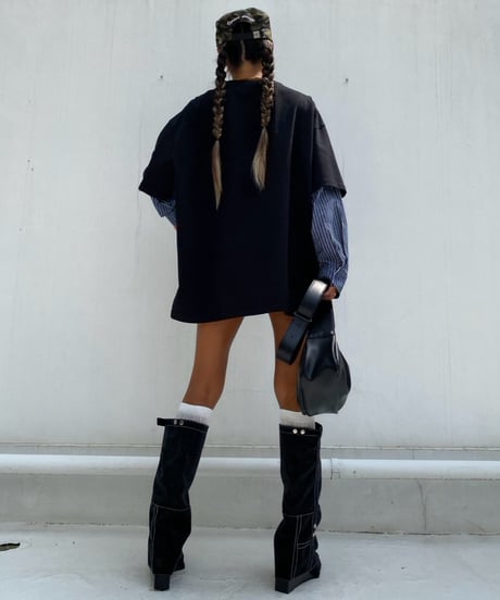 mid-calf boots「cross」#6556-35