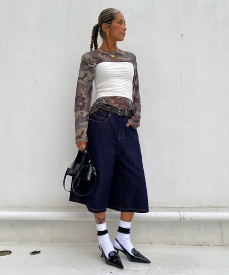 knit bare top「Tuck stitch」#8165617