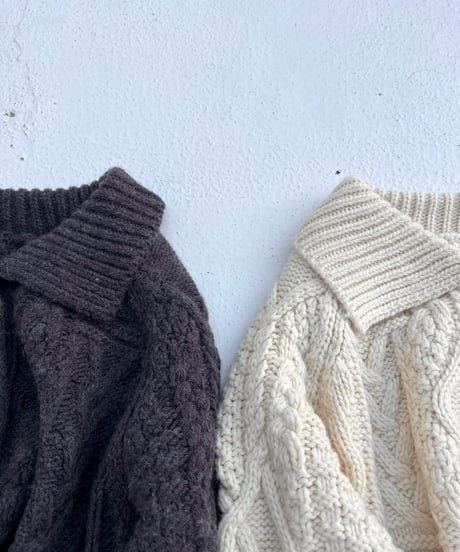 chunky cardigan「cable 」#2082210【11/3以降発送】