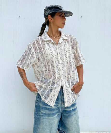 jacquard shirt「wave」#207367