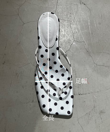 square sandal「polkadot」#070626-1/6