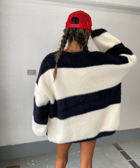 knit cardigan「border」#82110