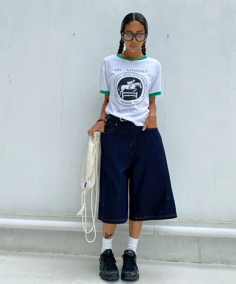 denim buggy shorts「stitch」#88352