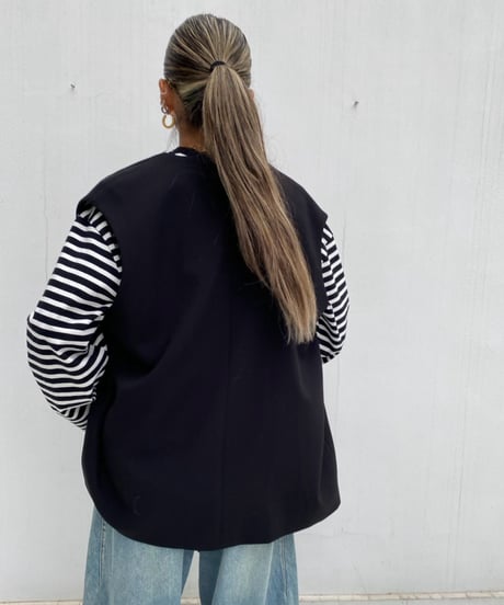 collarless gilet「freely」#35891