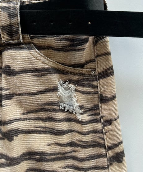 mini skirt「tiger stripe」#650867（ベルト付き）