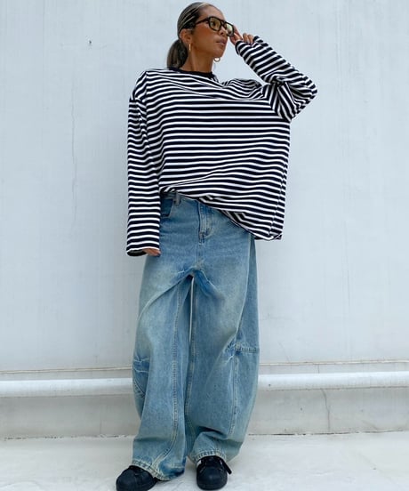 denim pt「balloon barrel」#25046