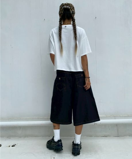 denim buggy shorts「stitch」#88352