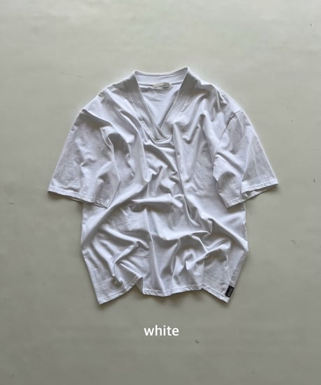 wide tee「deep v-neck」#817867【7/29以降発送】
