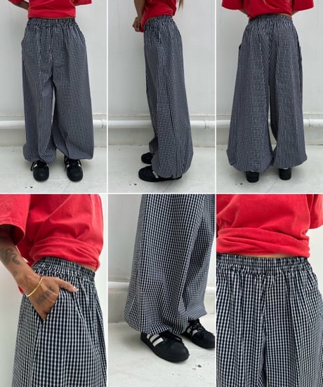 wide jogger pt「gingham」#6323965
