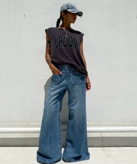 loose tank「VROOM」#640667【7/22以降発送】