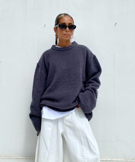 wide sleeve knit「loop yarn」#200068