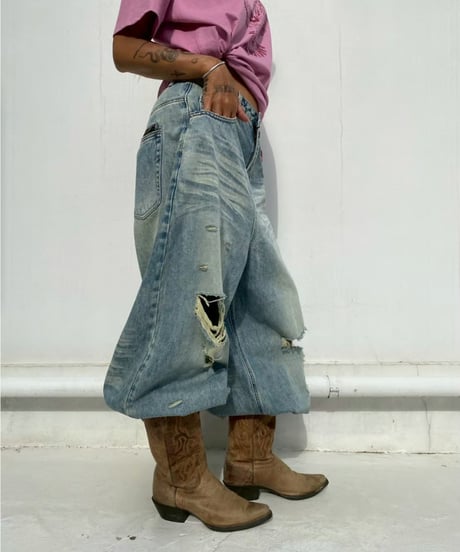 damage denim pt「back zip」#26057264