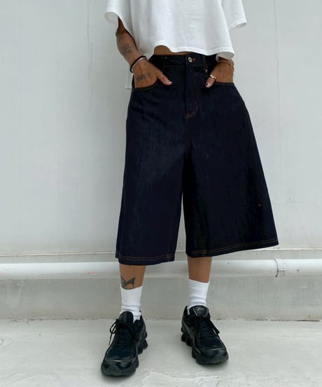 denim buggy shorts「stitch」#88352