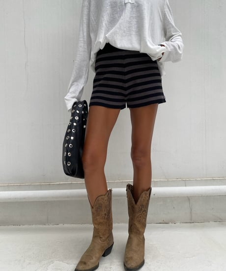 rib shorts「stretch knit」#8805512
