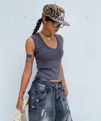 rib tank「v-neck」#5783-25364