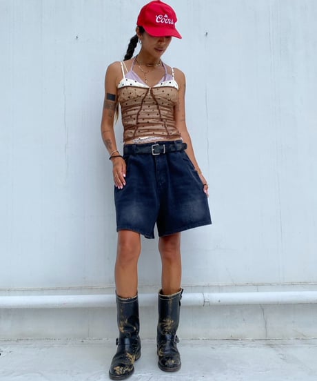 denim shorts「side rip」#1368359