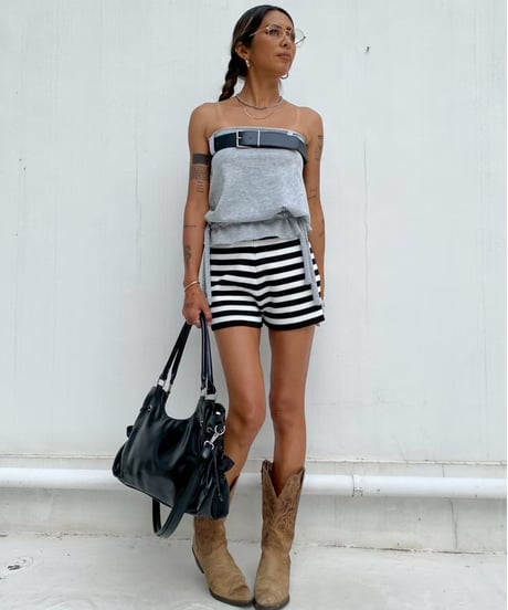 rib shorts「stretch knit」#8805512