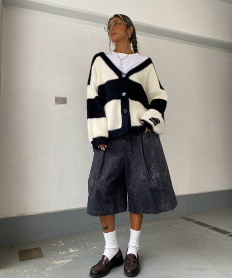 knit cardigan「border」#82110