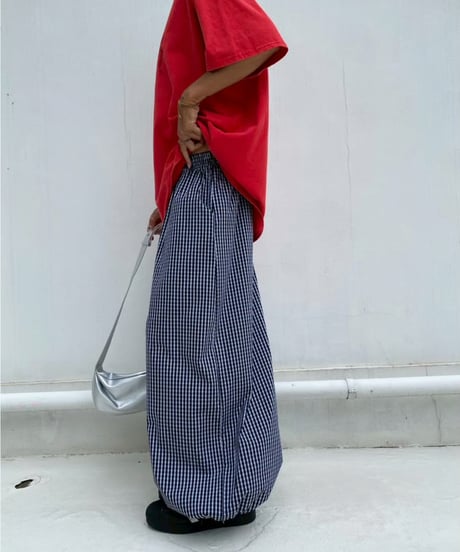 wide jogger pt「gingham」#6323965