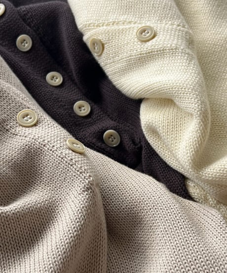 henry neck knit「raw edge」#2602268