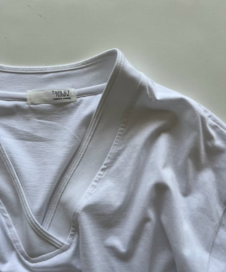 wide tee「deep v-neck」#817867【7/29以降発送】