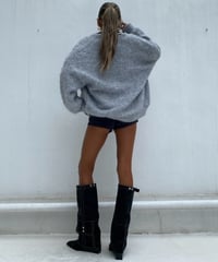 knit cardigan「mix yarn」#8179