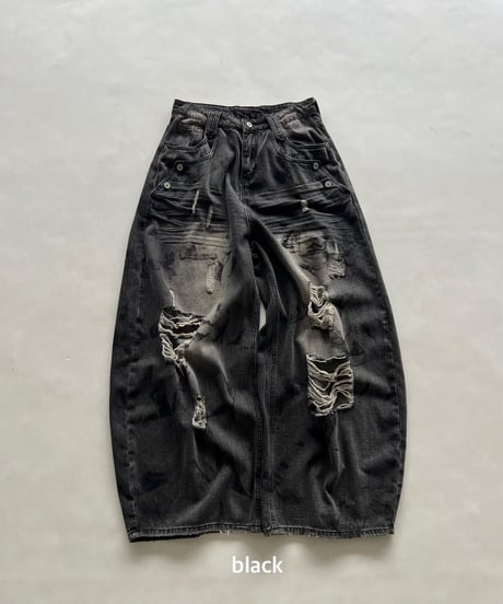 wide denim pt 「painting」#677164