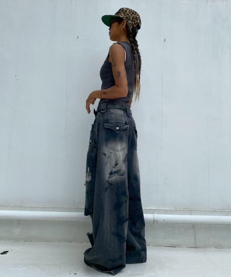 wide denim pt 「painting」#677164