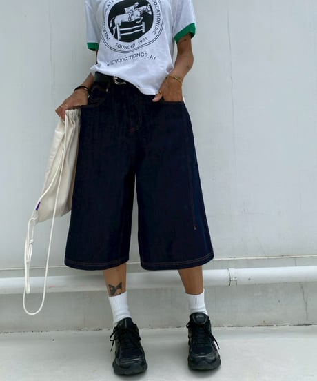 denim buggy shorts「stitch」#88352