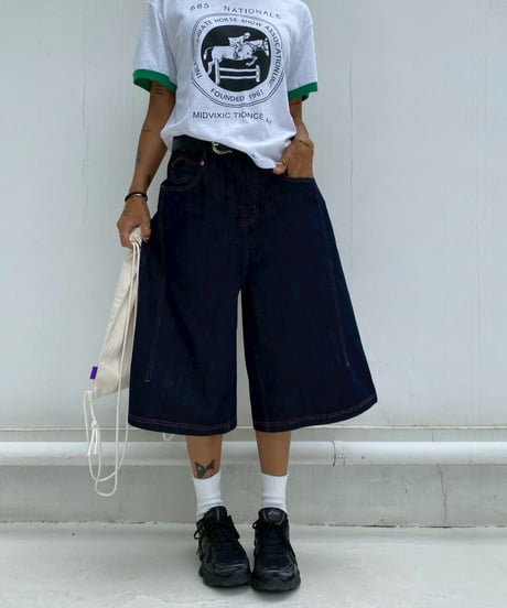 denim buggy shorts「stitch」#88352