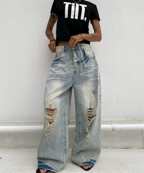 baggy denim「full damage」#56225601