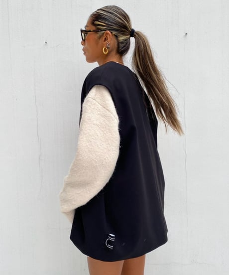 collarless gilet「freely」#35891