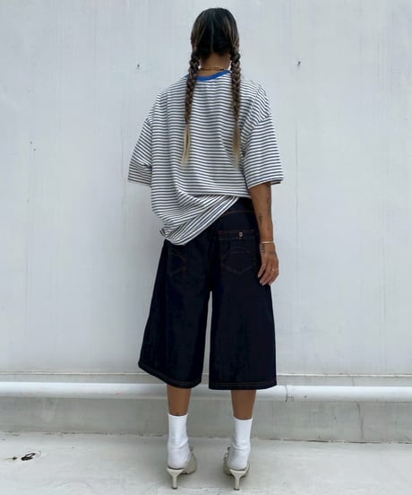 denim buggy shorts「stitch」#88352