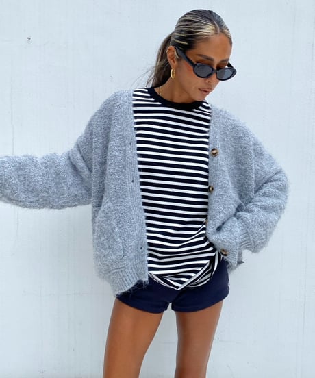 knit cardigan「mix yarn」#8179