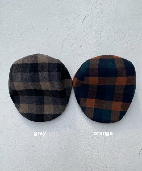 flat cap「check」#2509-6/8