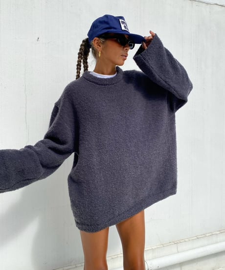 wide sleeve knit「loop yarn」#200068