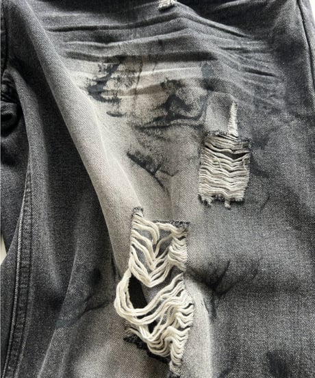 wide denim pt 「painting」#677164