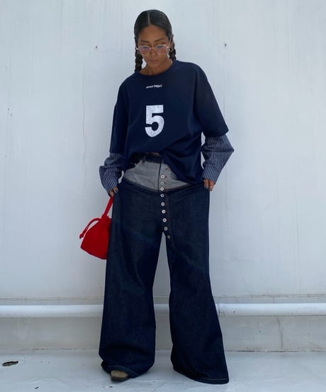 wide denim pt「design waist」#2635364