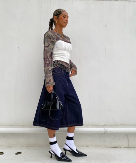 knit bare top「Tuck stitch」#8165617