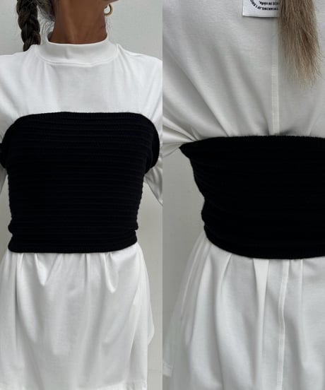 knit bare top「Tuck stitch」#8165617
