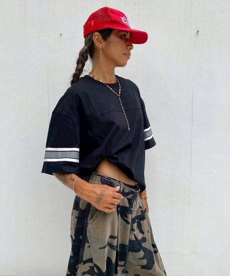 wide tee「varsity line」#207167