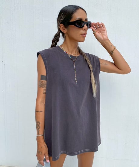 loose tank「washed」#640167