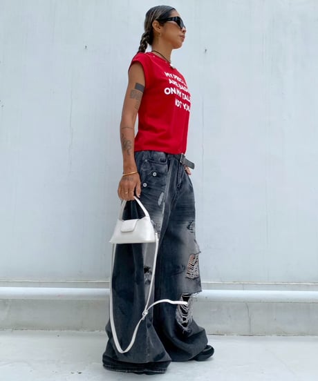wide denim pt 「painting」#677164