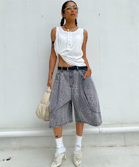 half pt「washed leopard」#6363-264